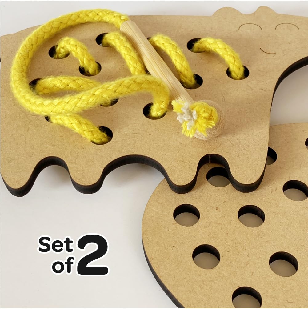 Lacing Activity Toy for 3+ Years Set of 2