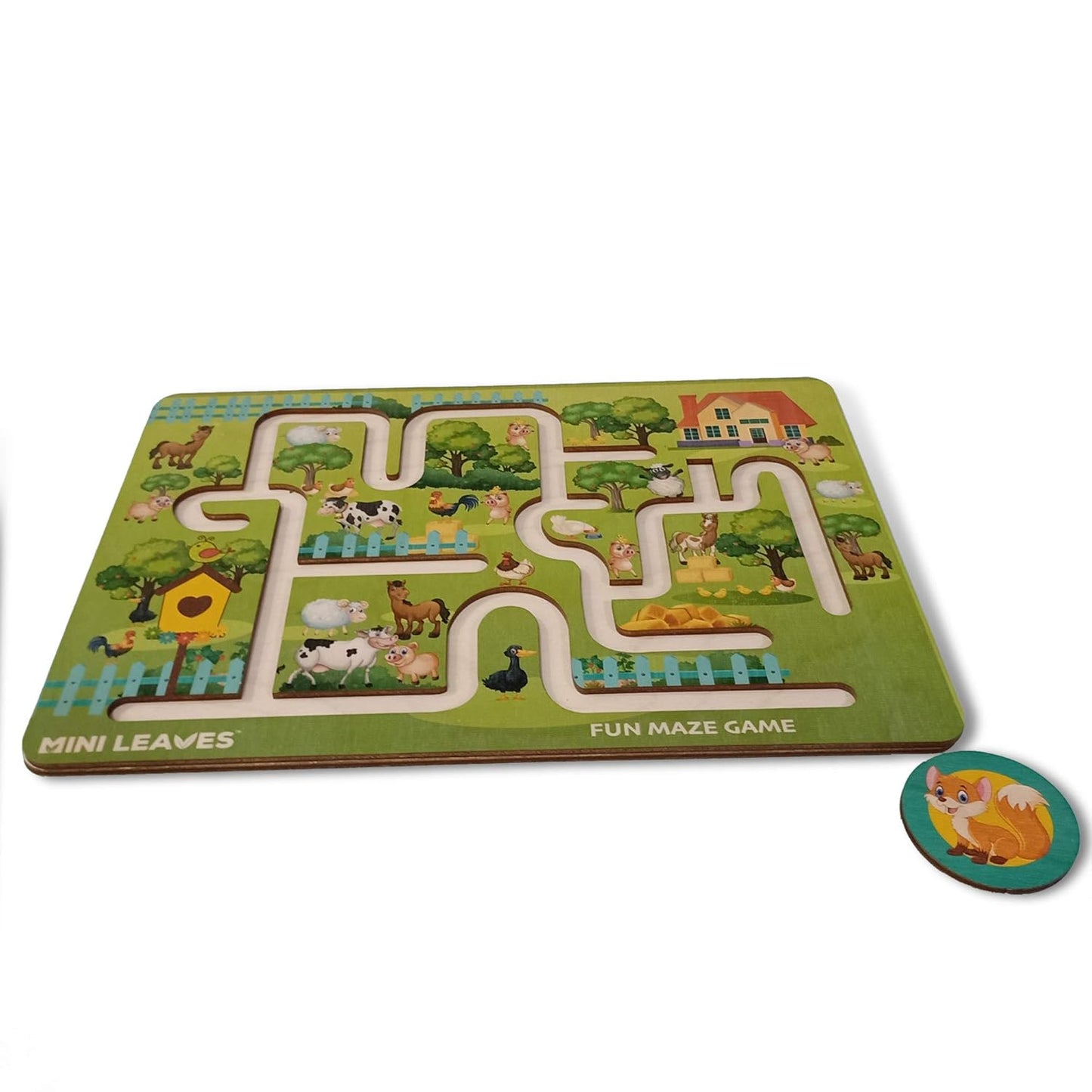 Farm Wooden Maze Game for Kids 2+ Year