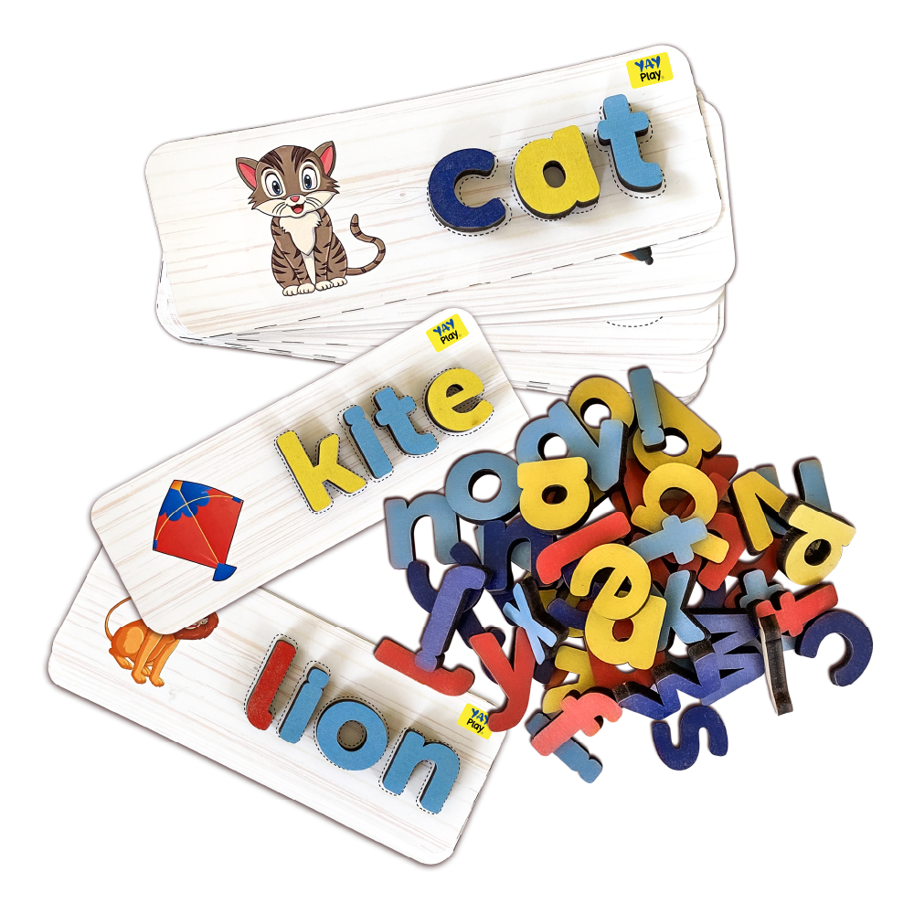 YayPlay Spell and Learn Letter Matching Educational Wooden Toys 3+ Years