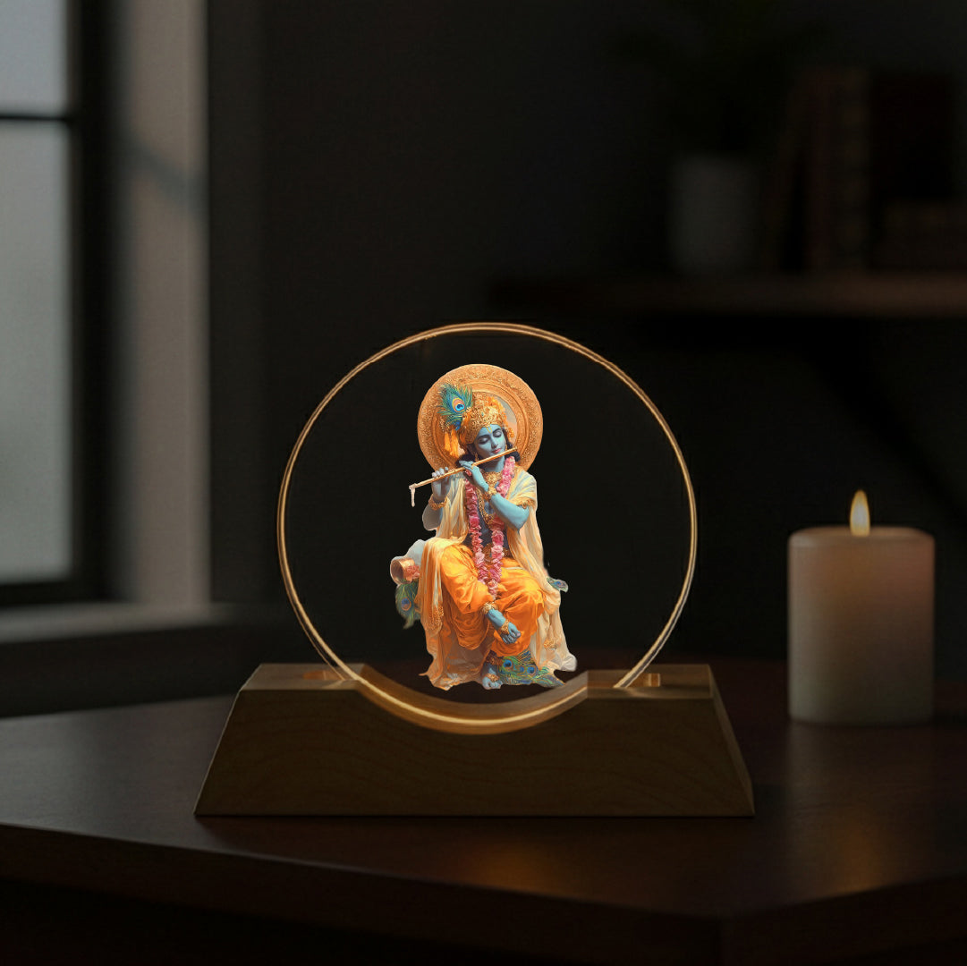 Krishna LED Light Lamp – Divine Flute Glow Home Décor Lamp | Yay Play