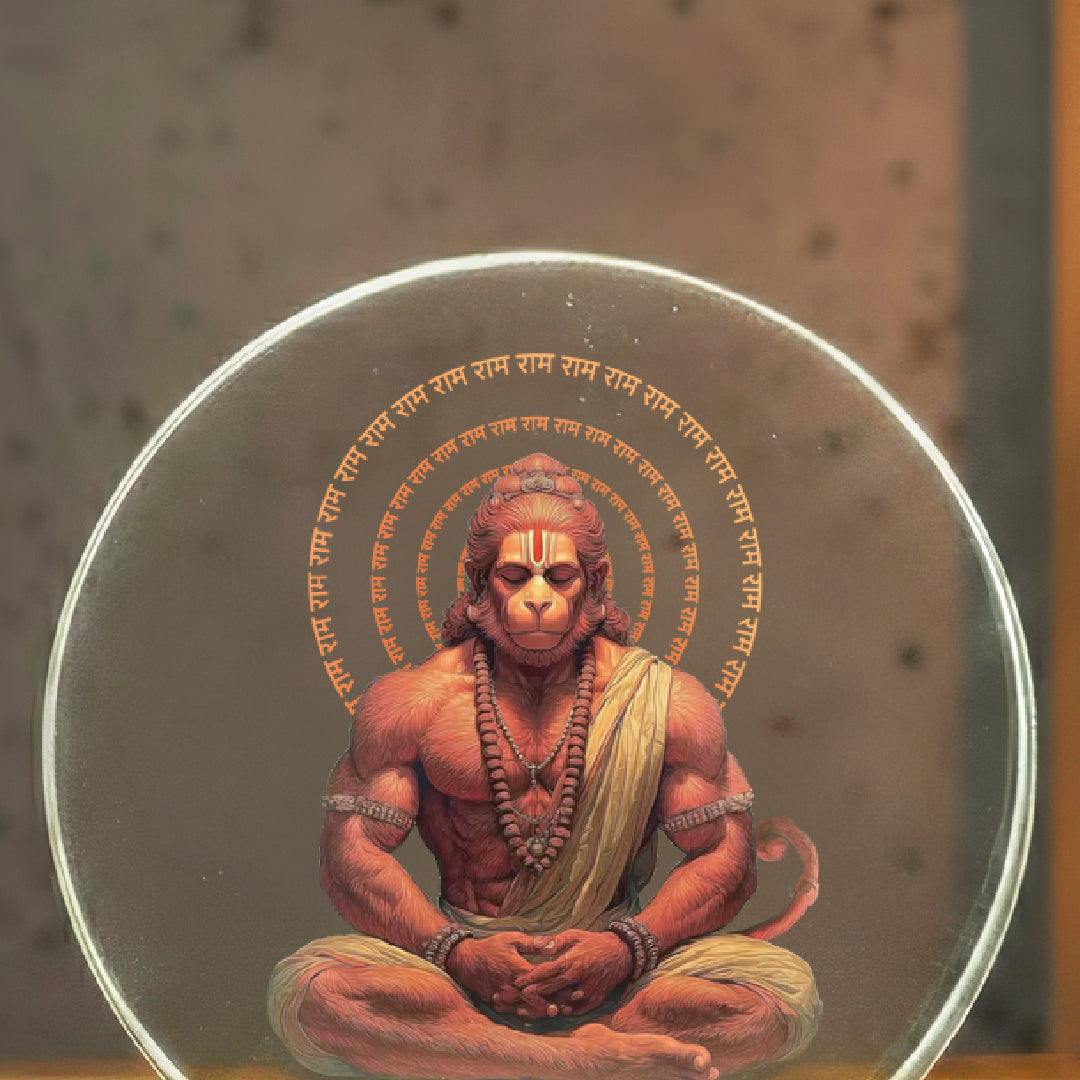 Hanuman LED Light Lamp – Spiritual Acrylic Night Lamp for Home Décor & Pooja | Yay Play