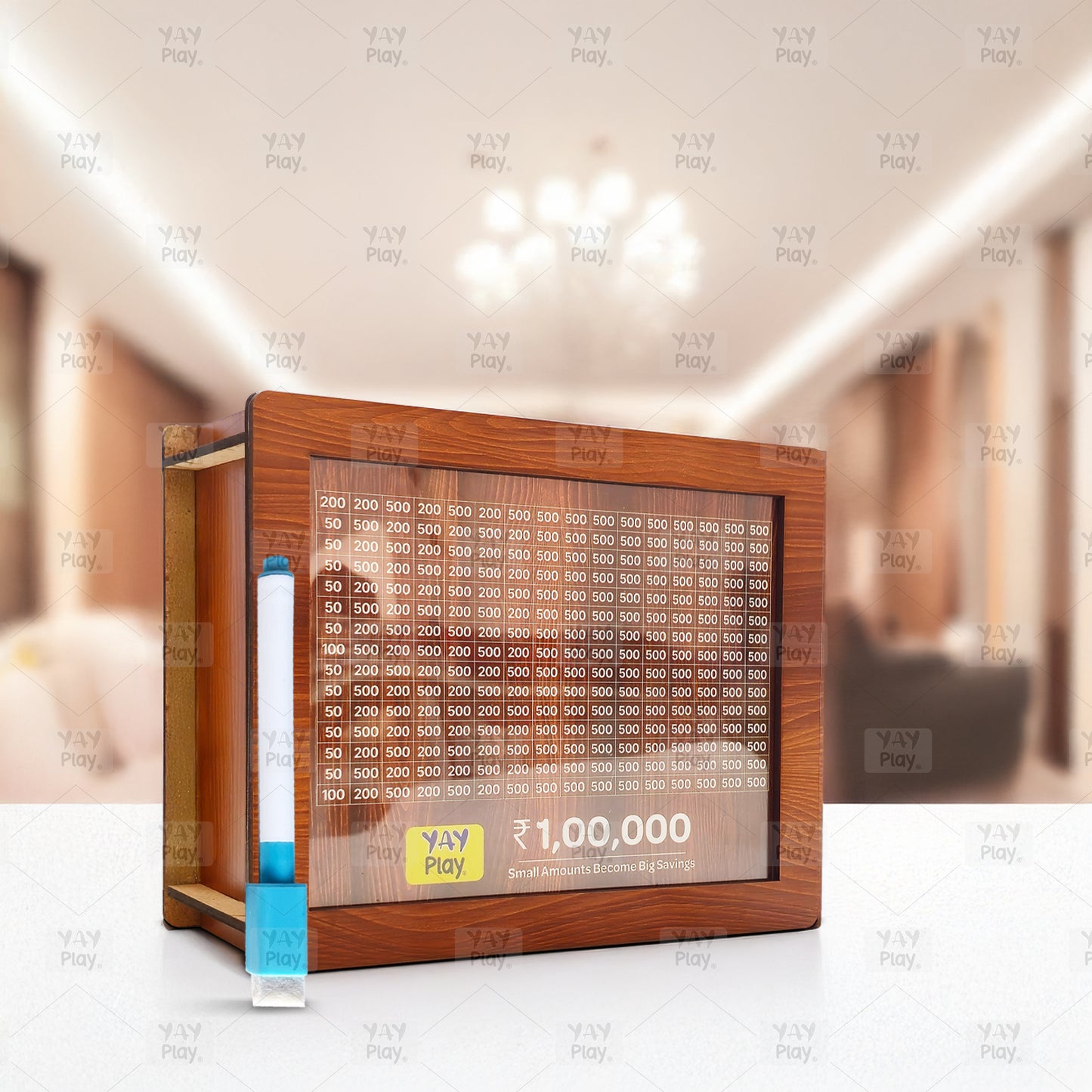YaY Play 1,00,000 Rupees Money Saving Challenge Box- Reusable