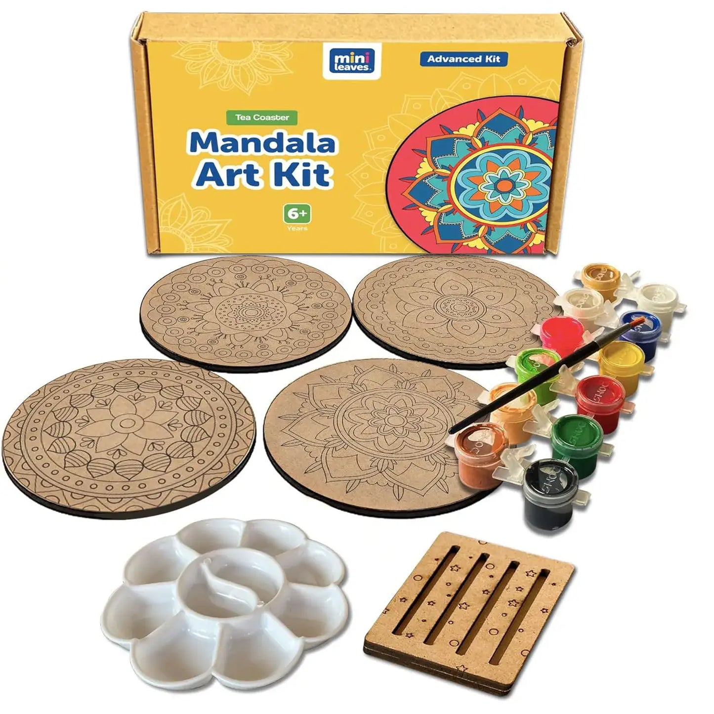 Mandala Painting Kit Tea Coaster Art and Craft Kit- Advanced Level 6+