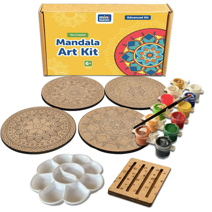 Mandala Painting Kit Tea Coaster Art and Craft Kit- Advanced Level 6+