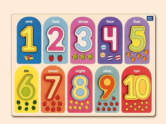 Lets count 1 to 10 Wooden Puzzle 2+ Years