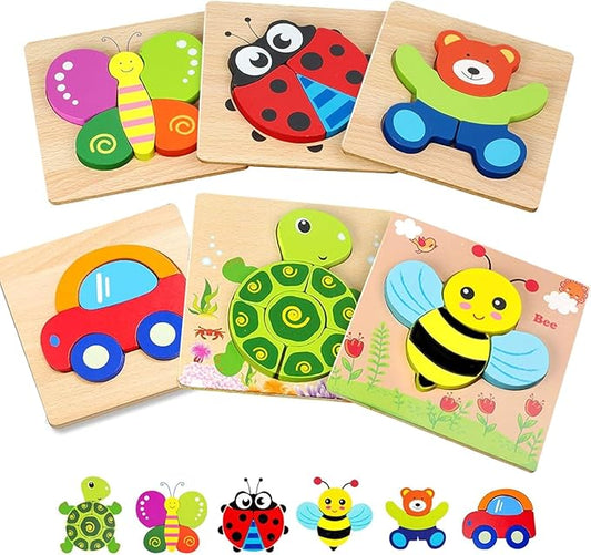 YayPlay Montessori Animal Puzzle Pack