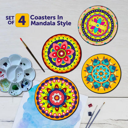 Mandala Painting Kit Tea Coaster Art and Craft Kit- Advanced Level 6+