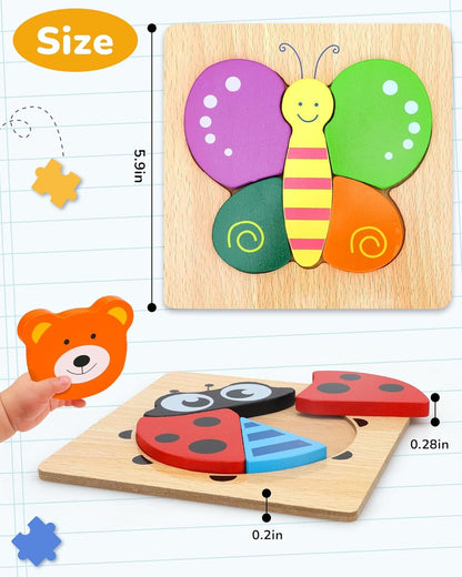 YayPlay Montessori Animal Puzzle Pack