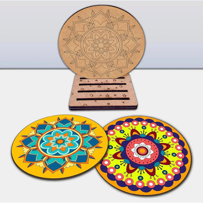 Mandala Painting Kit Tea Coaster Art and Craft Kit- Advanced Level 6+