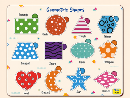 Geometric Shapes Wooden Puzzles 3+ Years