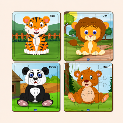 Level Up Wild Animals Puzzles 3+ years
