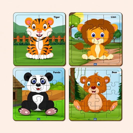 Level Up Wild Animals Puzzles 3+ years
