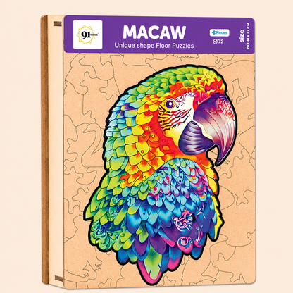 Macaw Unique Shapes Wooden Puzzles 72 pieces 6+ Age