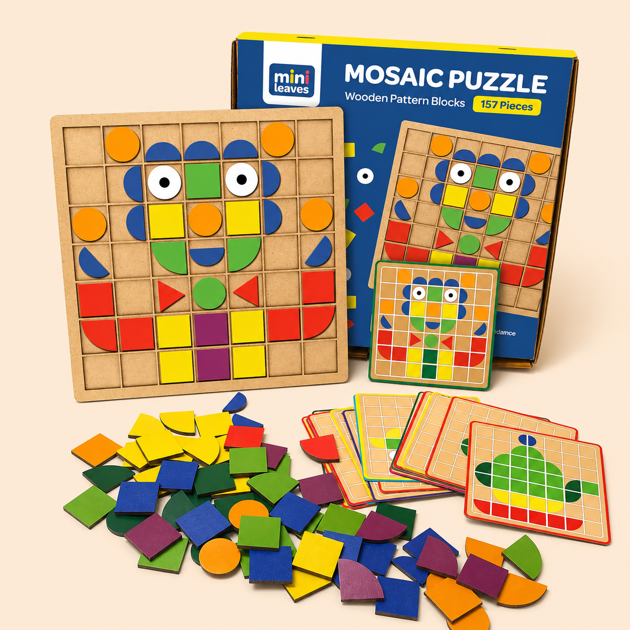 Mosaic Puzzle Board 3D Creative Shapes 3+ Years