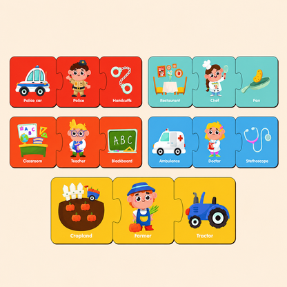 Profession 3 piece matching puzzle Series 1