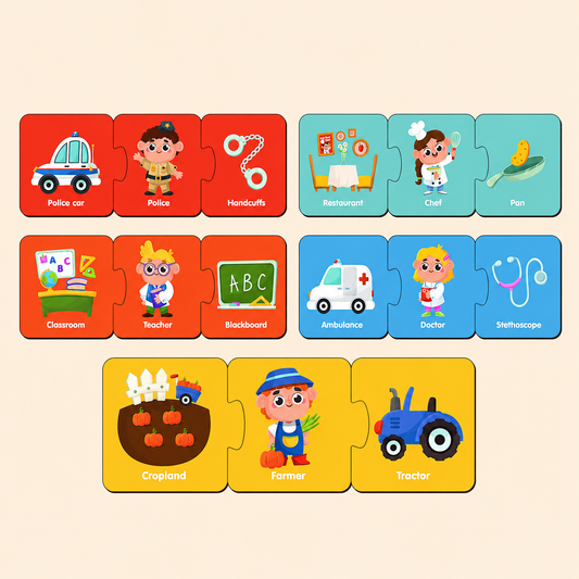 Profession 3 piece matching puzzle Series 1