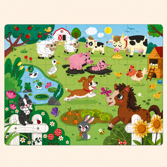 Farm Animal 48 Pieces Floor Puzzle 3+ Years