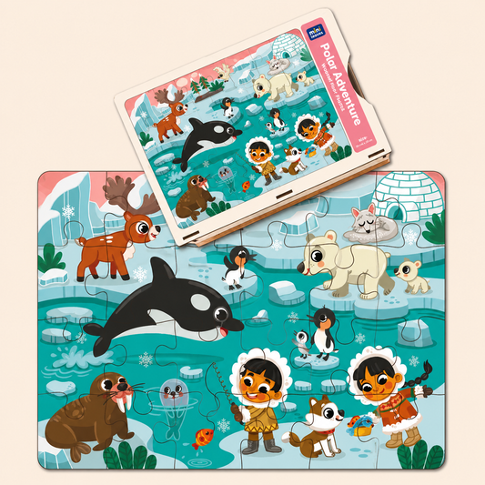 Polar Adventure Wooden Floor Puzzle 48 Pieces 4+ Years