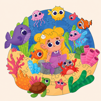Mermaid Art Puzzle DIY Puzzle with Unique Design 4+ Years