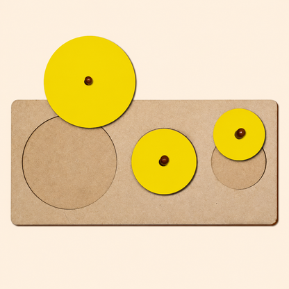Montessori round shape puzzle with knob 1+ Years