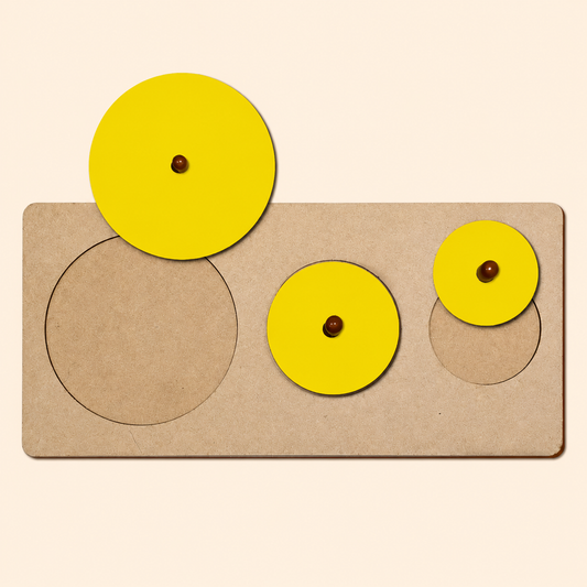 Montessori round shape puzzle with knob 1+ Years