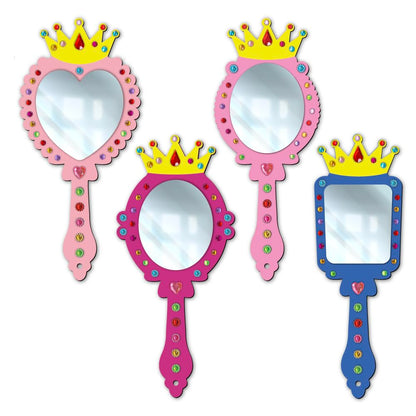 Decorate Your Own DIY Princess Mirrors Paint Art and Craft Kits for Girls age 6+ Set of 4