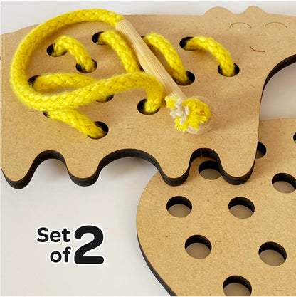 Lacing Activity Toy for 3+ Years Set of 2