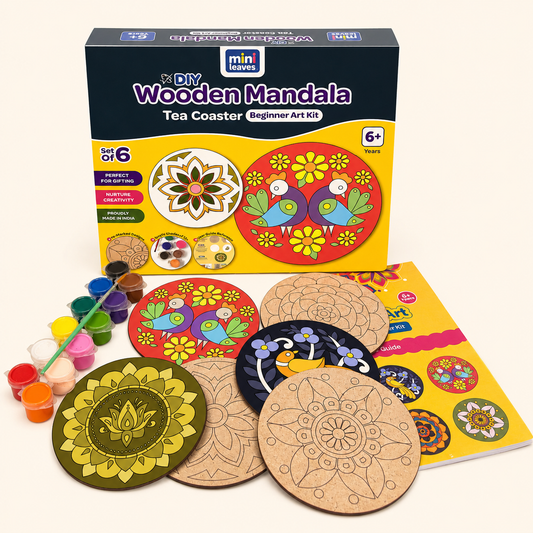 Mandala Tea Coasters Art and Craft Kit 6+ Years- Beginner