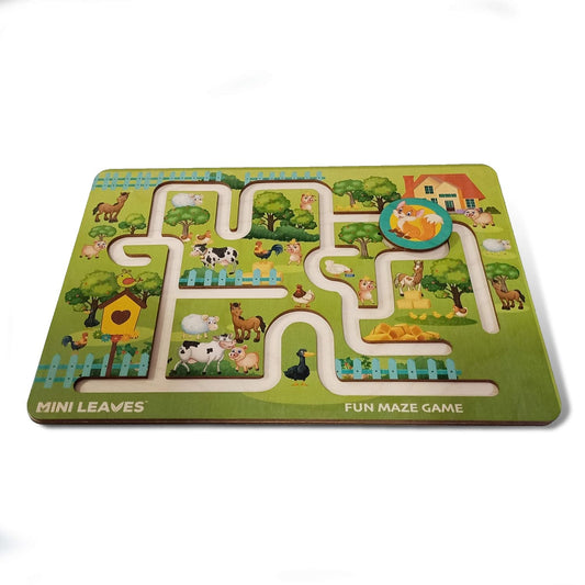 Farm Wooden Maze Game for Kids 2+ Year