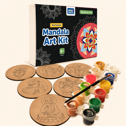 Mandala Tea Coasters Art and Craft Kit 6+ Years- Beginner