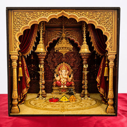 DIY 3D Wooden Miniature Ganesha Mandir Kit