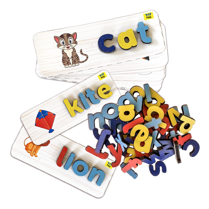 YayPlay Spell and Learn Letter Matching Educational Wooden Toys 3+ Years