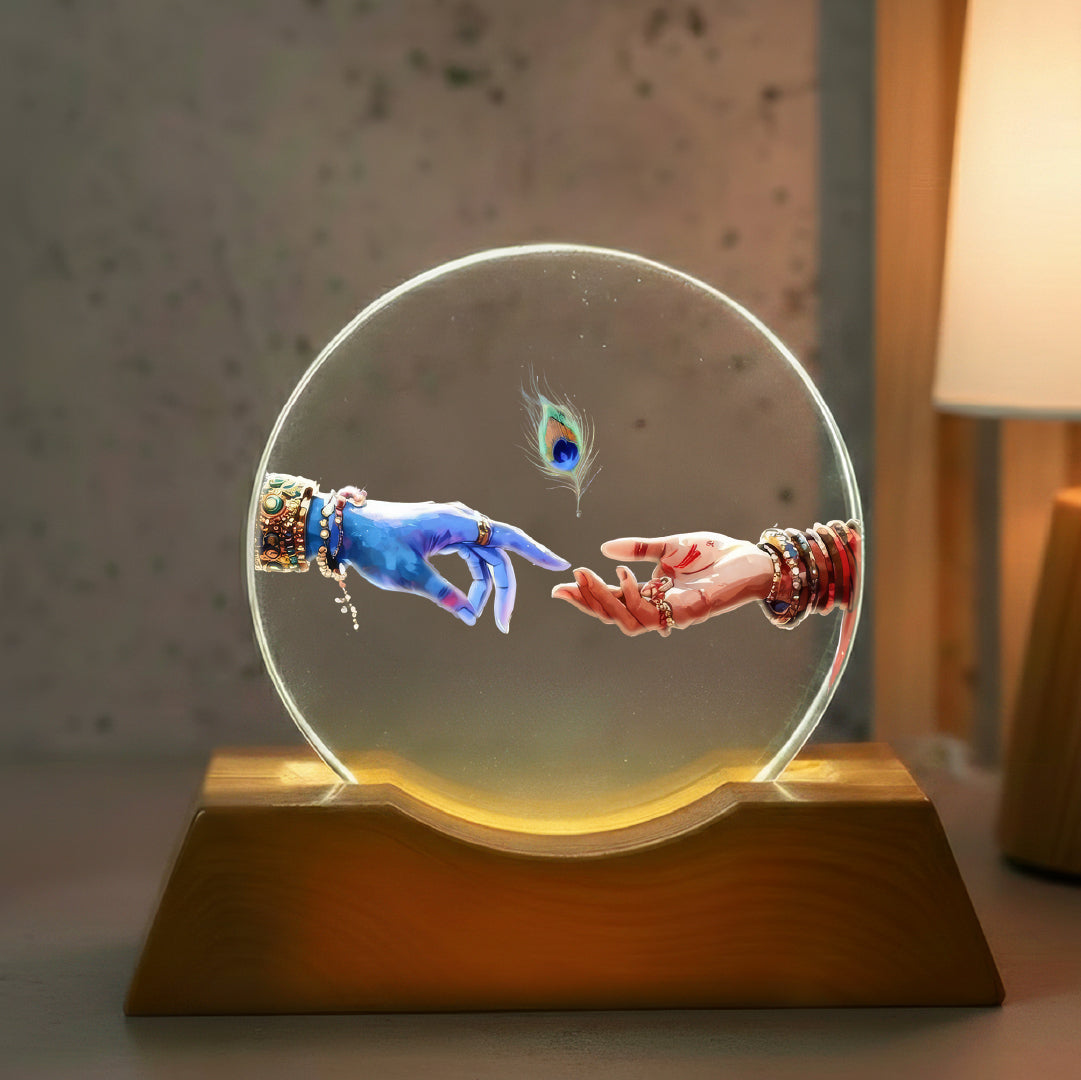 Radha Krishna Hand LED Light Lamp – Divine Love Home Décor Lamp | Yay Play