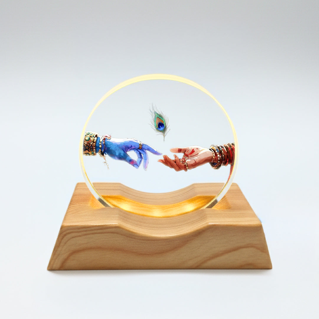 Radha Krishna Hand LED Light Lamp – Divine Love Home Décor Lamp | Yay Play