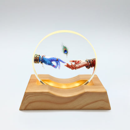Radha Krishna Hand LED Light Lamp – Divine Love Home Décor Lamp | Yay Play