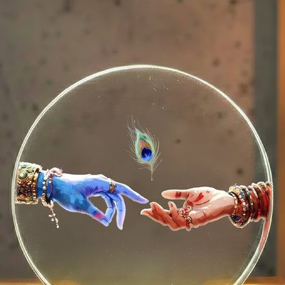 Radha Krishna Hand LED Light Lamp – Divine Love Home Décor Lamp | Yay Play