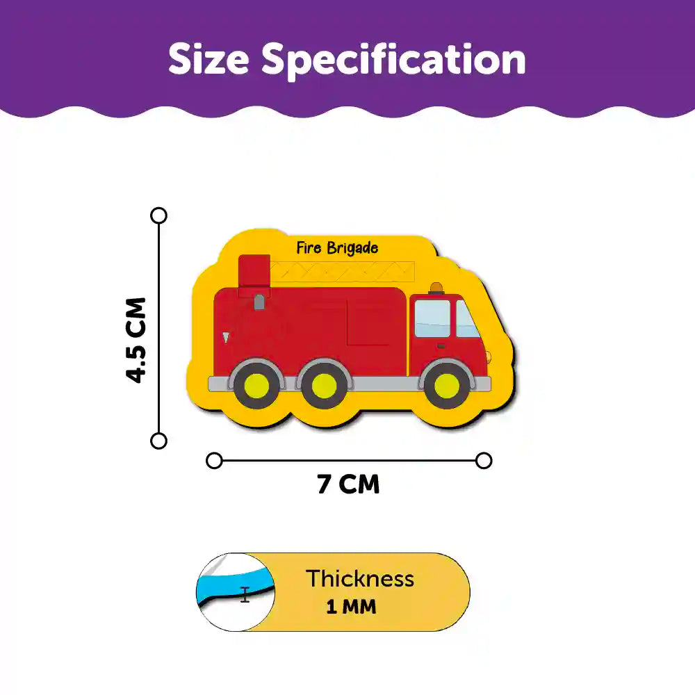 26 Pieces Transport Full Magnetic Fridge Magnets for Kids 2+ Years
