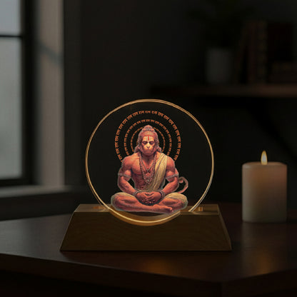 Hanuman LED Light Lamp – Spiritual Acrylic Night Lamp for Home Décor & Pooja | Yay Play