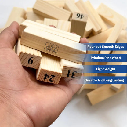 Jenga Wooden Block Tower Game 54 pieces 2 Dice 6+ Years