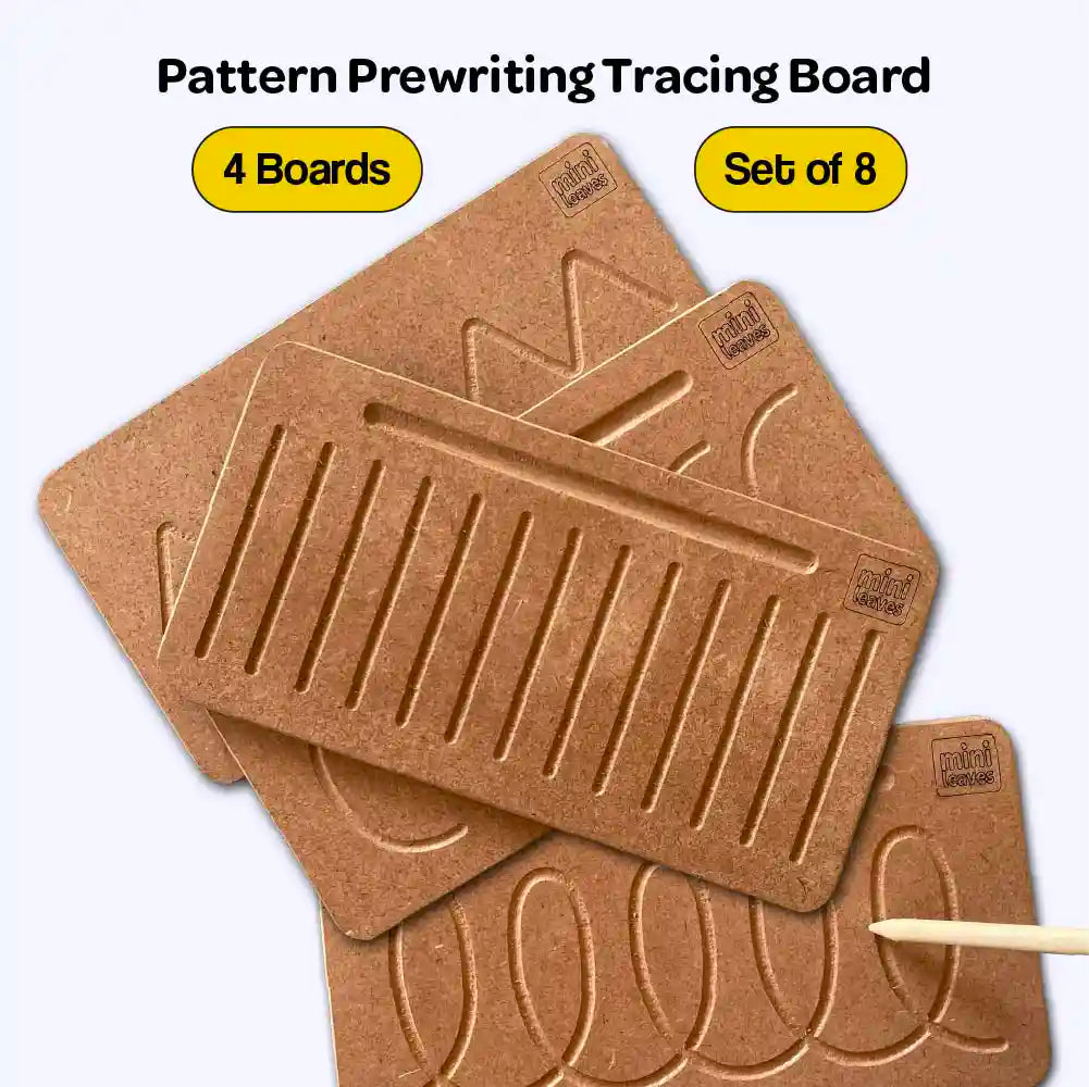 Patterns Prewriting Tracing Board  Set of 4 for 3+ Years - Mini Leaves