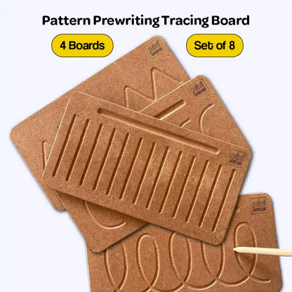 Patterns Prewriting Tracing Board  Set of 4 for 3+ Years - Mini Leaves