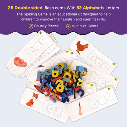 YayPlay Spell and Learn Letter Matching Educational Wooden Toys 3+ Years