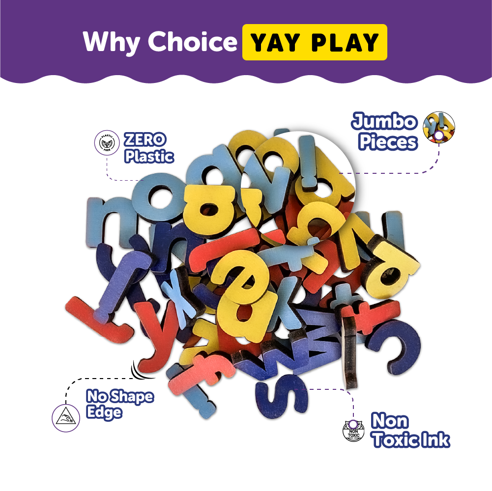 YayPlay Spell and Learn Letter Matching Educational Wooden Toys 3+ Years