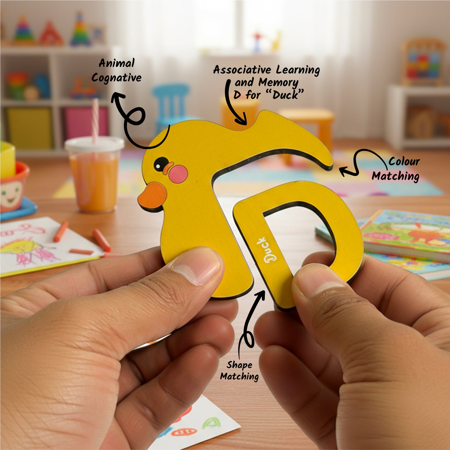 YaY Play A to Z Wooden Animal Alphabet Puzzles Set - 52 Pieces