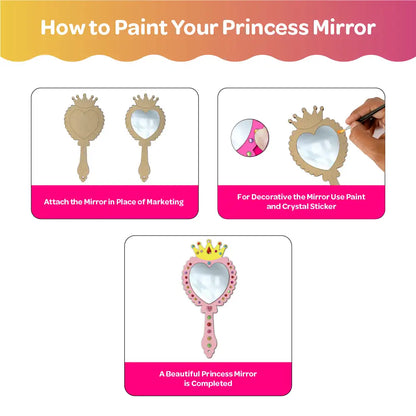 Decorate Your Own DIY Princess Mirrors Paint Art and Craft Kits for Girls age 6+- Set of 2