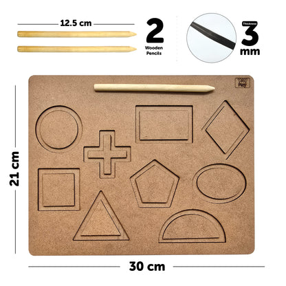 Geometric Tracing Board 11 shapes 2+ Years
