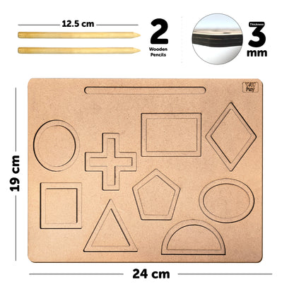Wooden Tracing Board for Kids | Reading & Writing Board Toys 3+ Kids