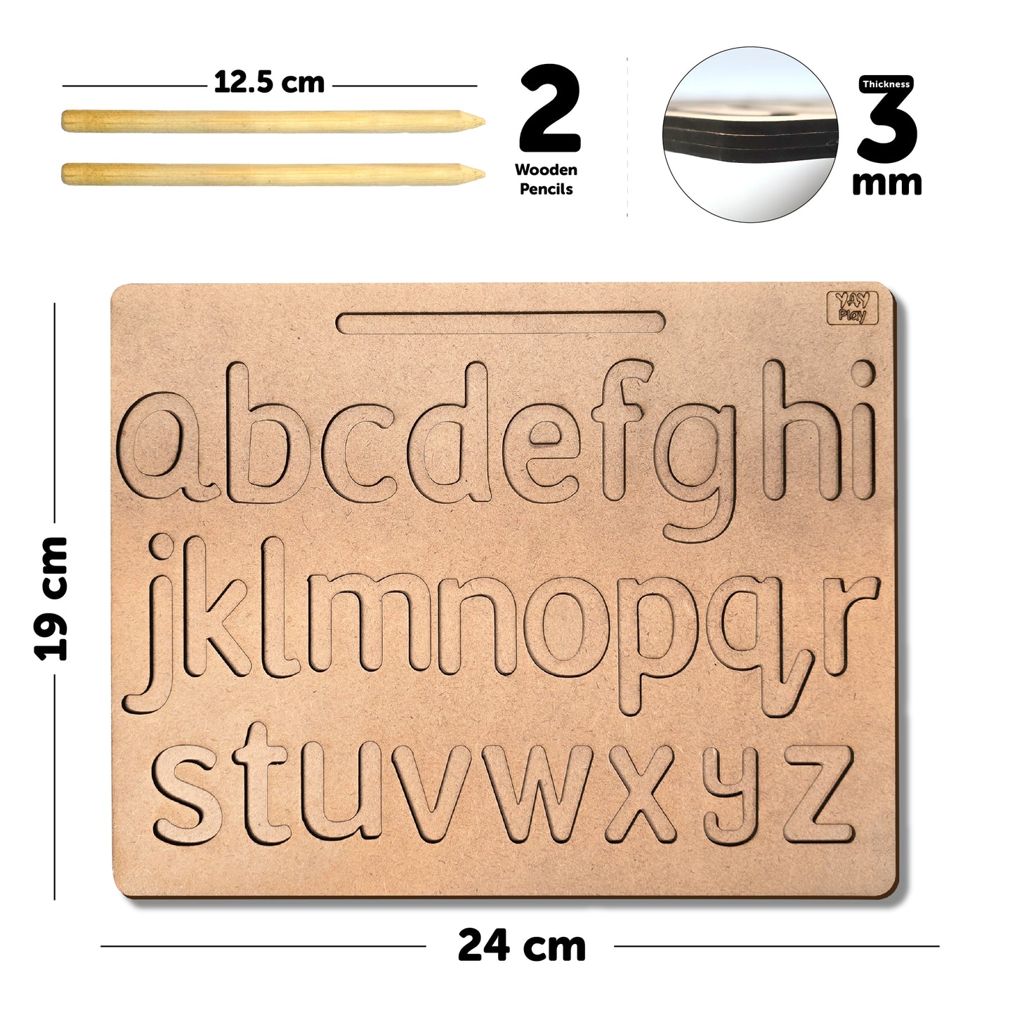 Capital and Small Double Sided Wooden Tracing Board for Kids 3+