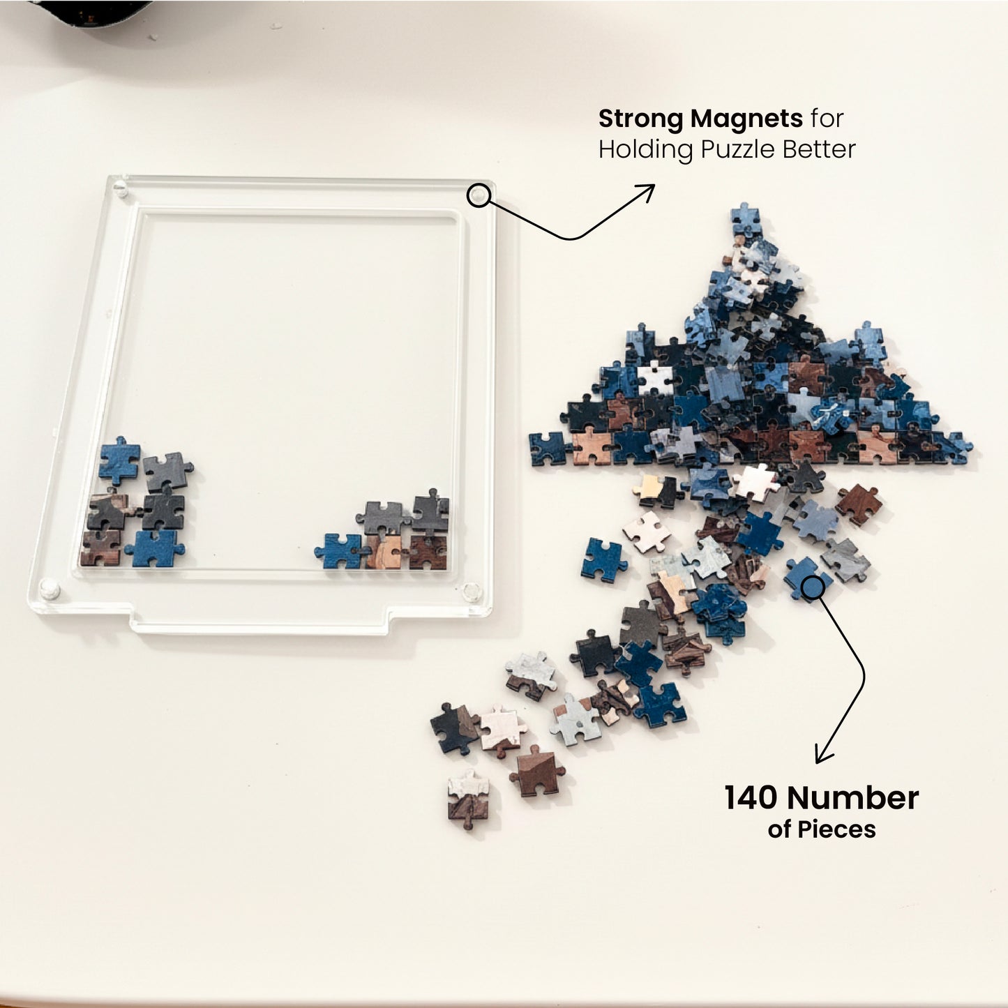 Acrylic Frame Puzzle | Magnetic Display Jigsaw Puzzle (140 Pieces) – Yay Play