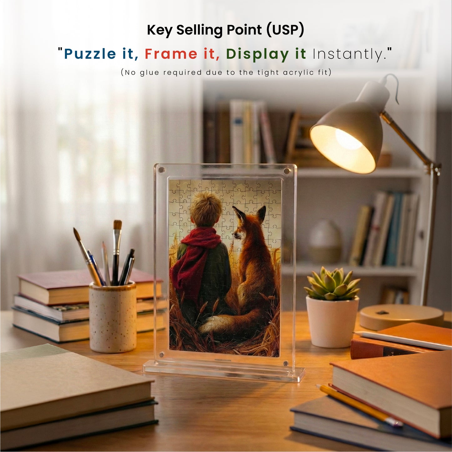 Acrylic Frame Puzzle | Magnetic Display Jigsaw Puzzle (140 Pieces) – Yay Play